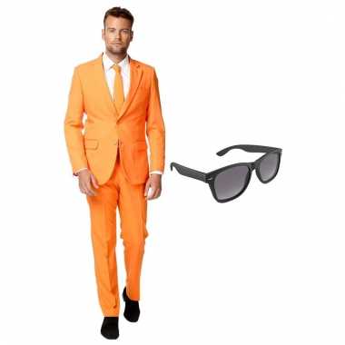 Scarnavalskleding oranje heren pak (xxxl) gratis zonnebril online