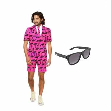 Scarnavalskleding palmbomen zomer heren pak (l) gratis zonnebril onl
