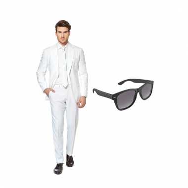 Scarnavalskleding wit heren pak (xxl) gratis zonnebril online