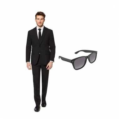 Scarnavalskleding zwart heren pak (xxl) gratis zonnebril online
