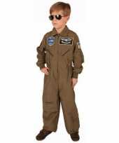 Bruine piloten carnavalskleding jongens online