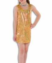 Carnavalskleding gouden glitter jurk meisjes online