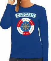 Carnavalskleding kapitein captain verkleed trui blauw dames online