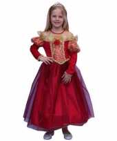 Carnavalskleding lange rode prinsessen jurk online