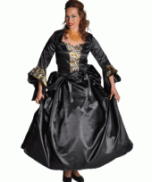 Carnavalskleding luxe hertogin jurk zwart online