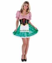 Carnavalskleding oktoberfest groen rood jurkje dames online