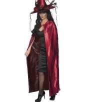 Carnavalskleding reversible heksen cape rood online