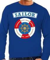 Carnavalskleding zeeman sailor verkleed trui blauw heren online