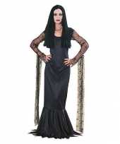 Carnavalskleding zwarte morticia jurk dames online