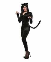 Catwoman katten carnavalskleding zwart velours online