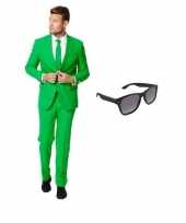 Scarnavalskleding groen heren pak s gratis zonnebril online