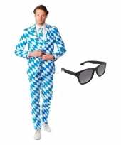Scarnavalskleding heren beierse print pak m gratis zonnebril online