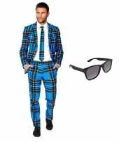 Scarnavalskleding heren schotse print pak s gratis zonnebril online