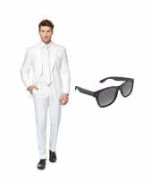 Scarnavalskleding wit heren pak xl gratis zonnebril online