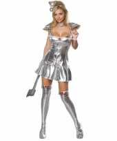 Sexy zilveren blikken vrouw carnavalskleding online